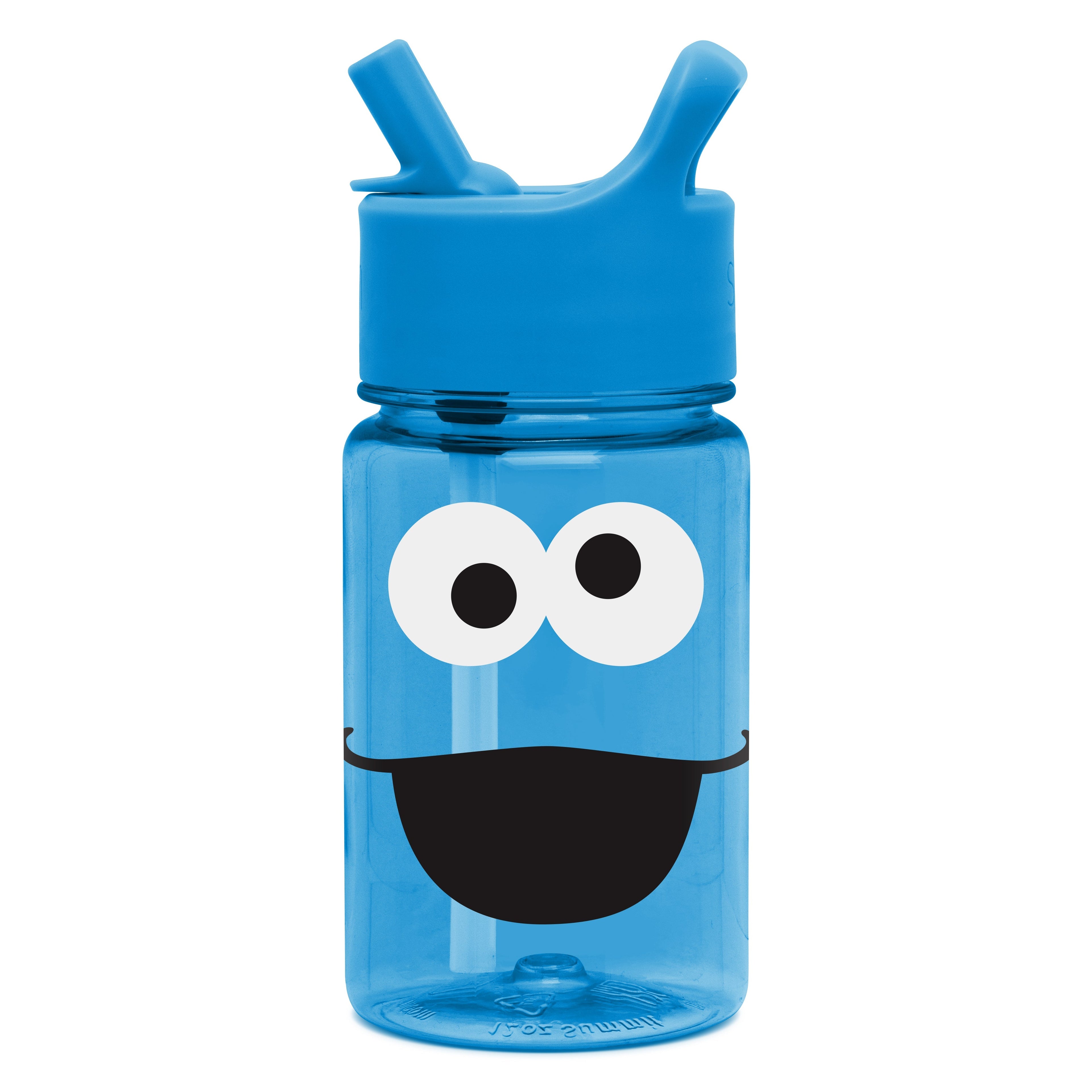 Summit Kids Plastic Water Bottle with Straw Lid - Cookie Monster / SKS