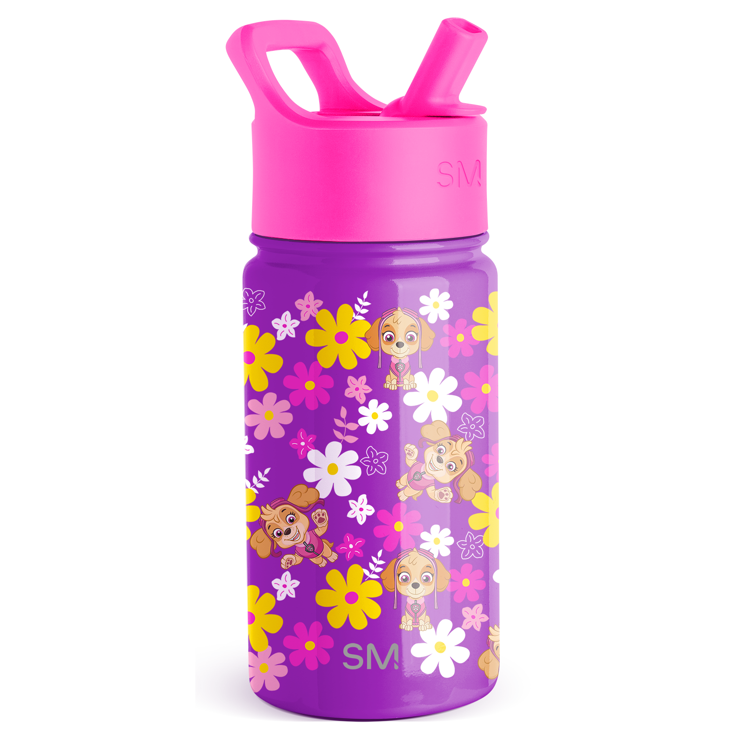Summit Kids Water Bottle with Straw Lid - 14oz - Paw Patrol Skye Flowers / Straw / SM