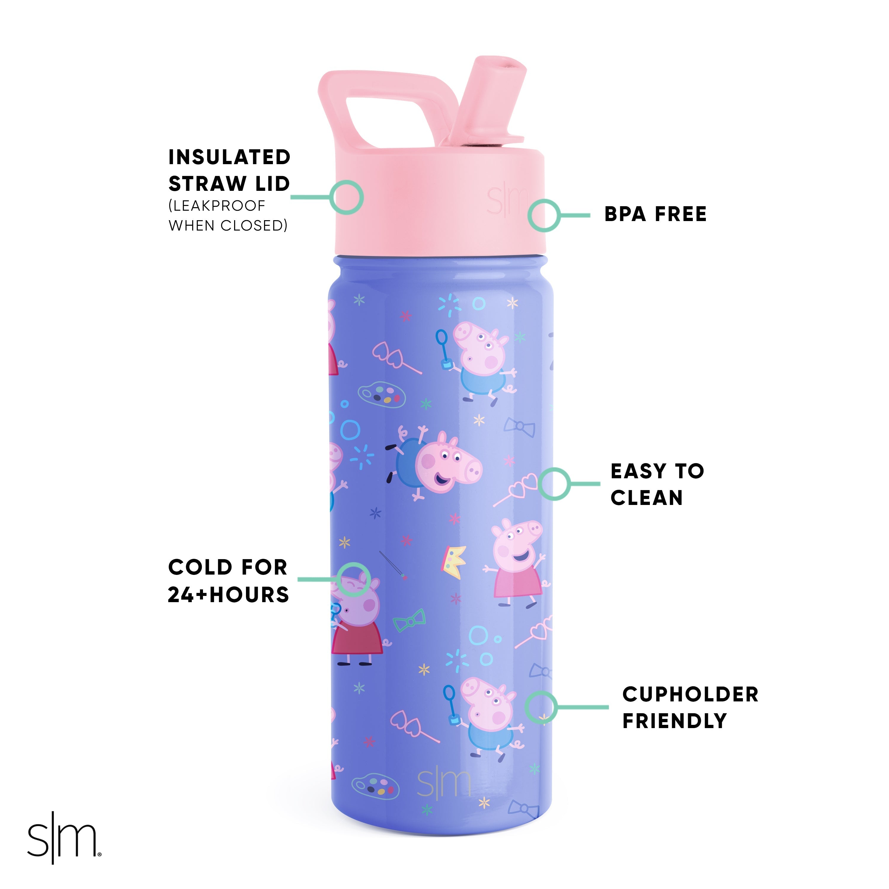 Summit Kids Water Bottle with Straw Lid - 18oz - SM