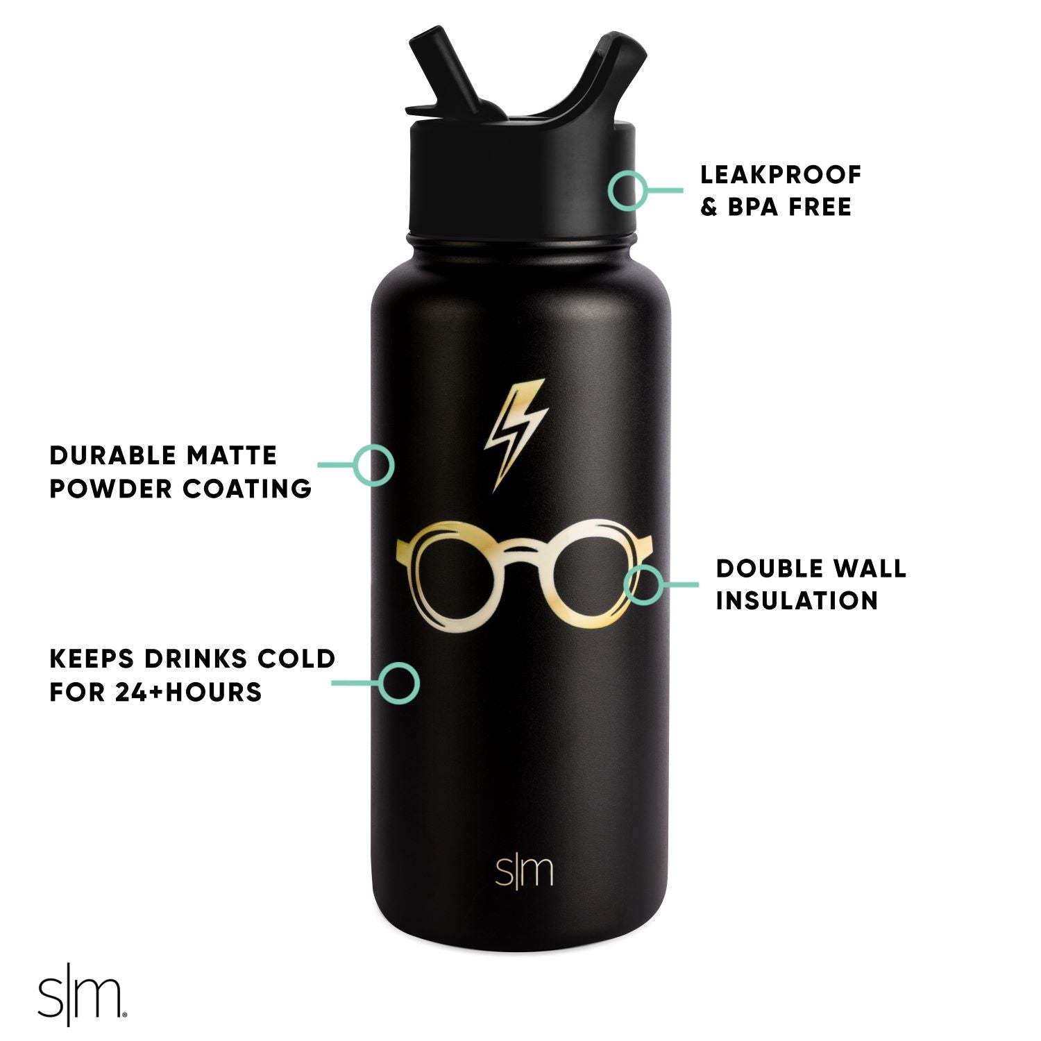 Summit Water Bottle with Straw Lid