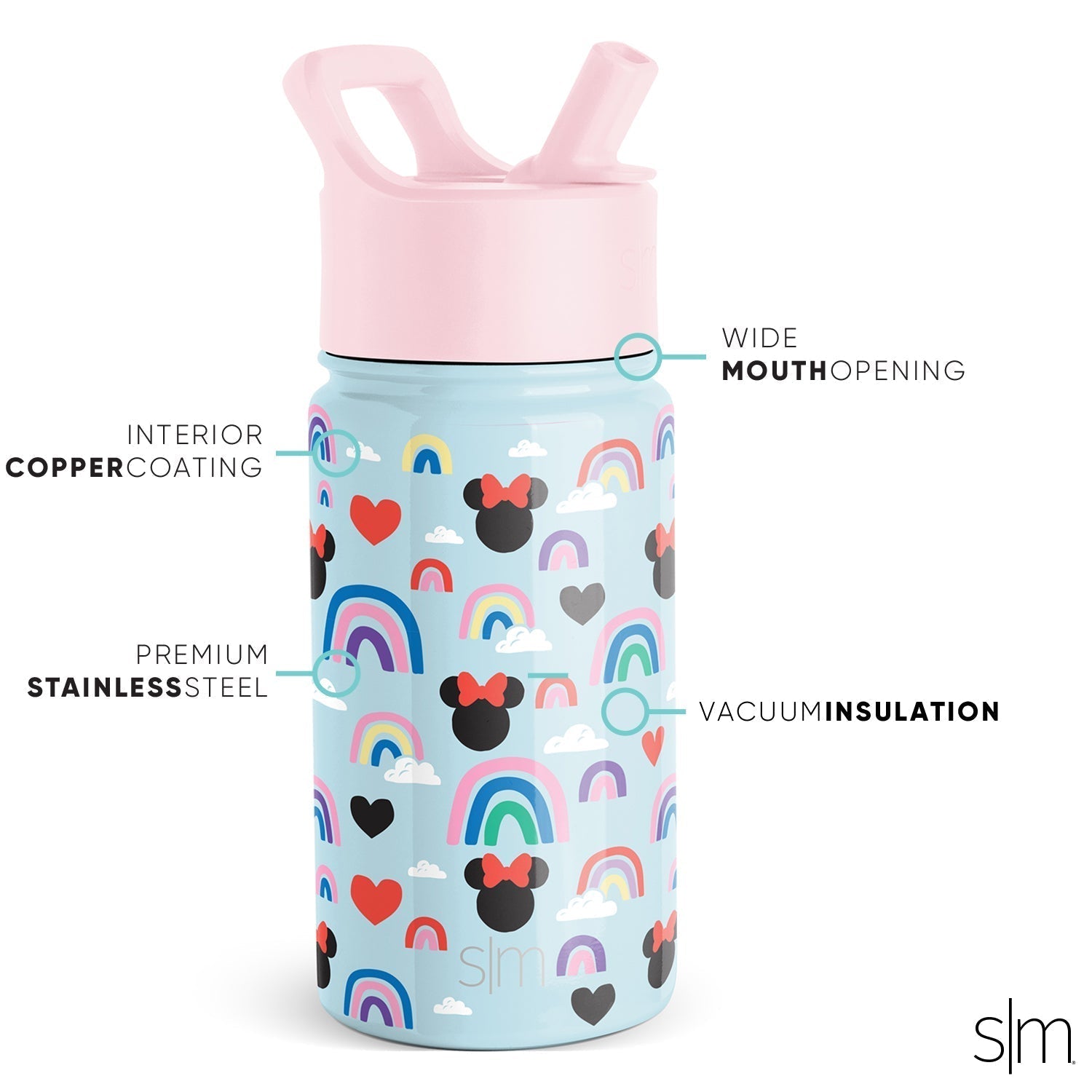 Summit Kids Water Bottle with Straw Lid - 14oz