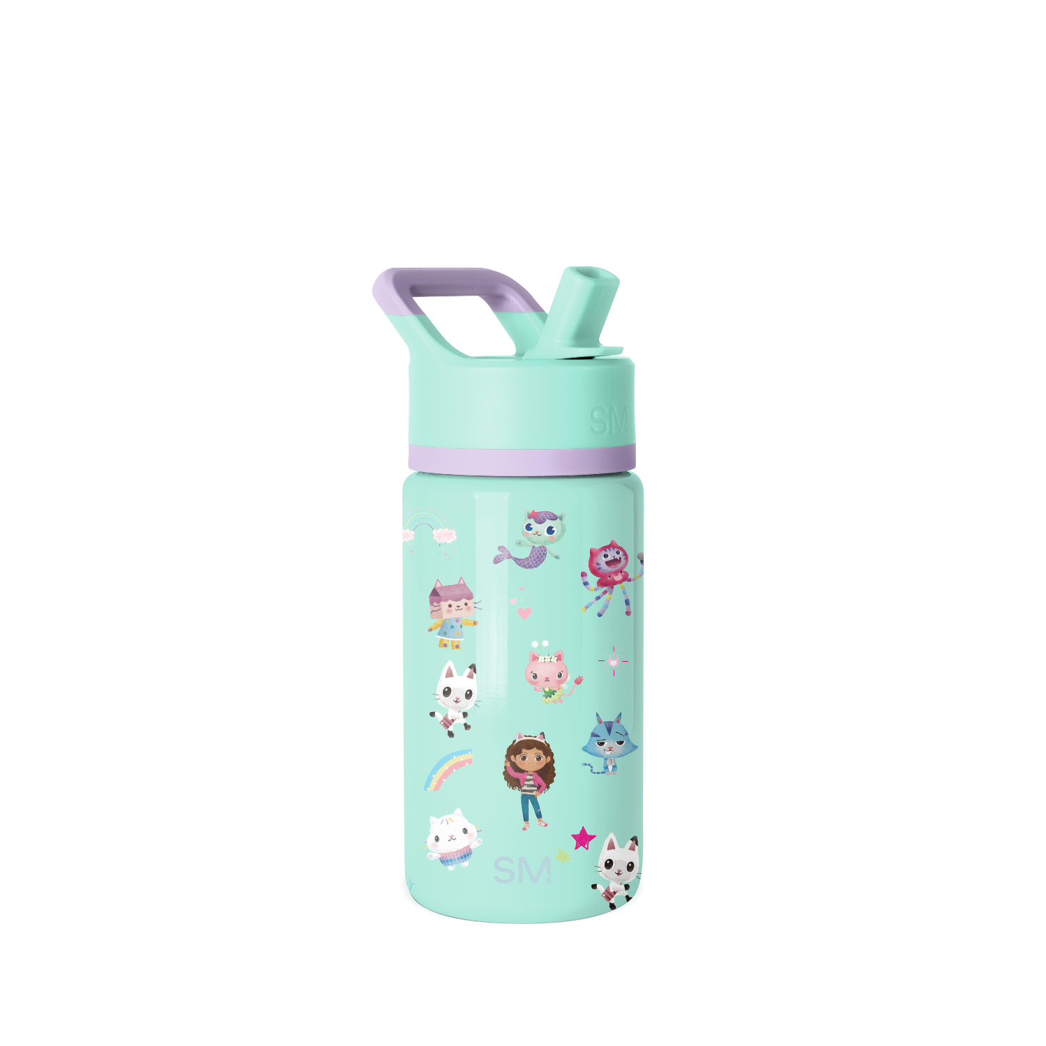 Summit Kids Water Bottle with Straw Lid - 14oz - Gabby's Friends / Straw / SM2