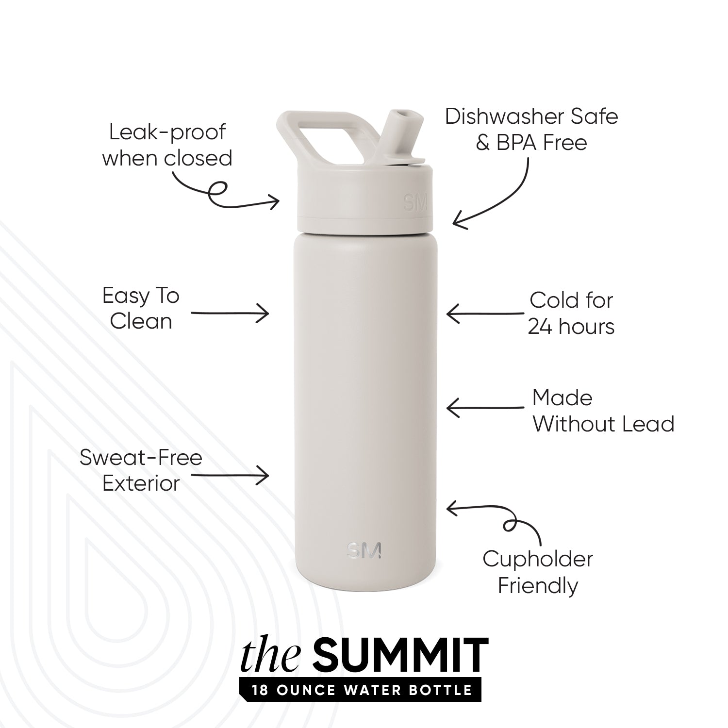 Summit Kids Water Bottle with Straw Lid - 18oz - SM2