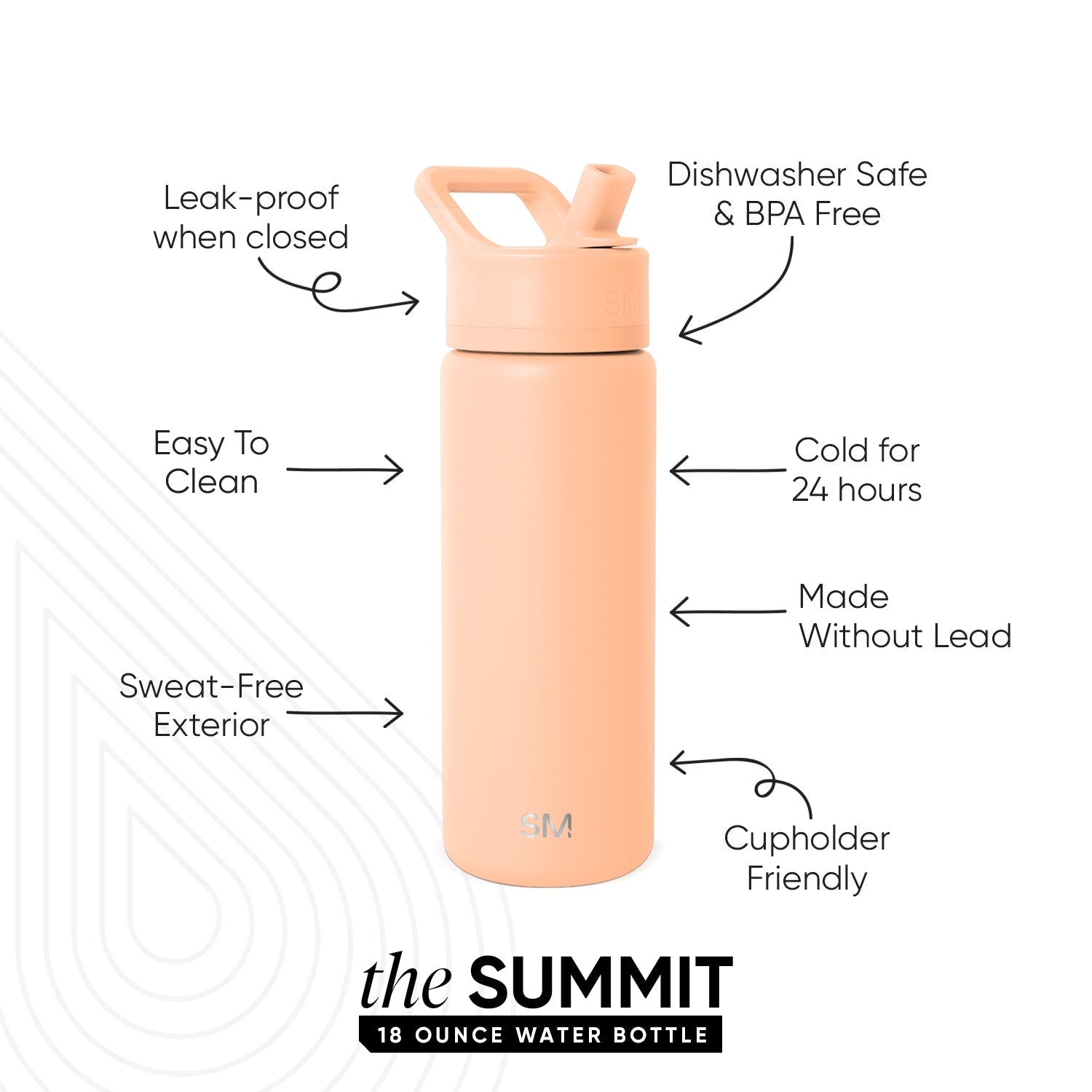 Summit Kids Water Bottle with Straw Lid - 18oz - SM2