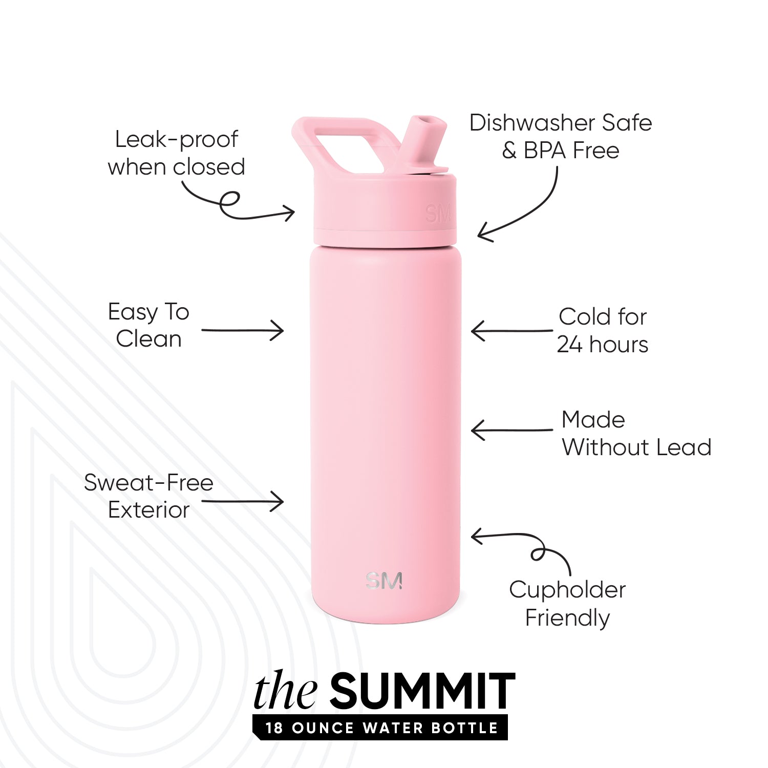 Summit Kids Water Bottle with Straw Lid - 18oz - SM2