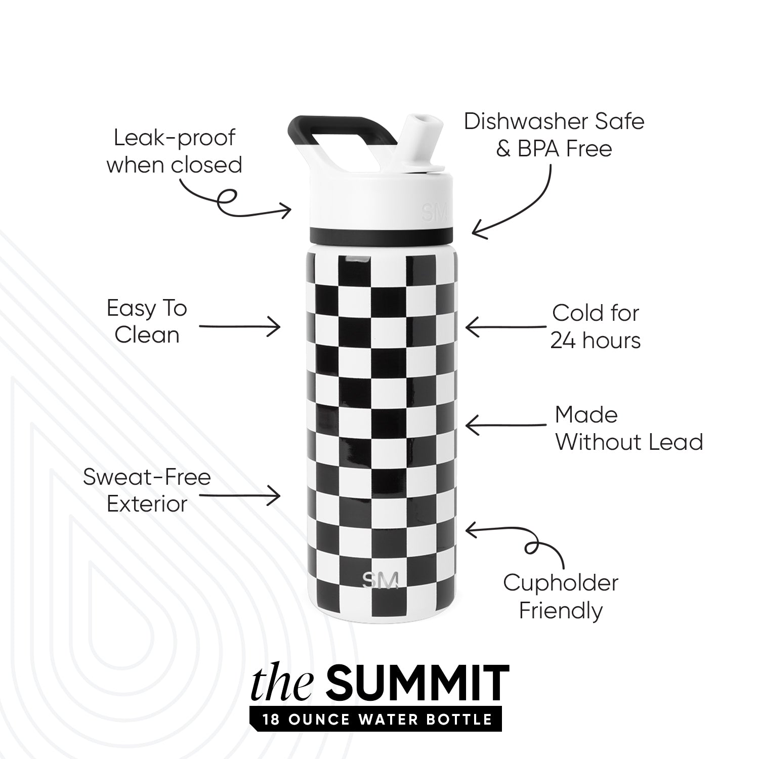 Summit Kids Water Bottle with Straw Lid - 18oz - SM2