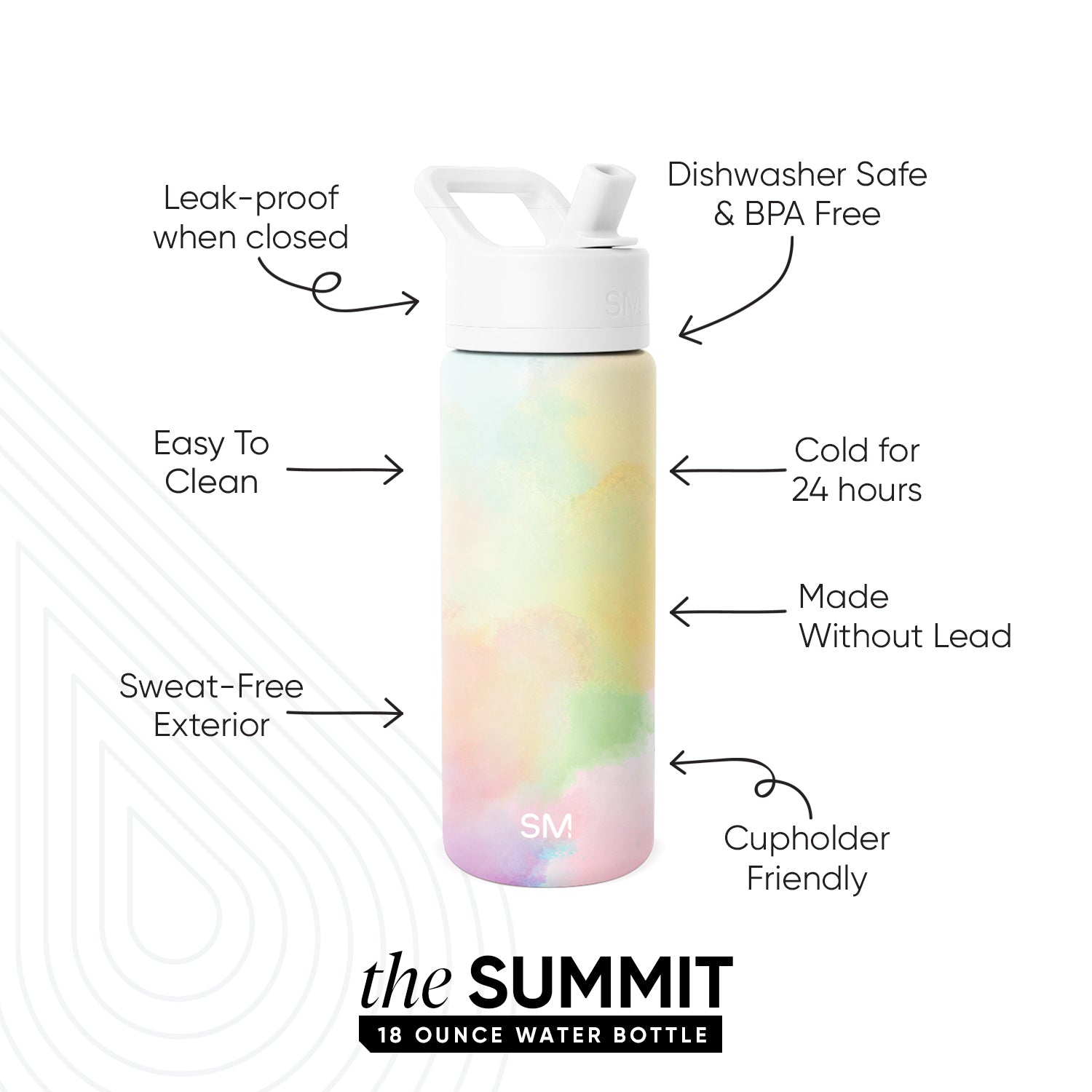 Summit Kids Water Bottle with Straw Lid - 18oz - SM2