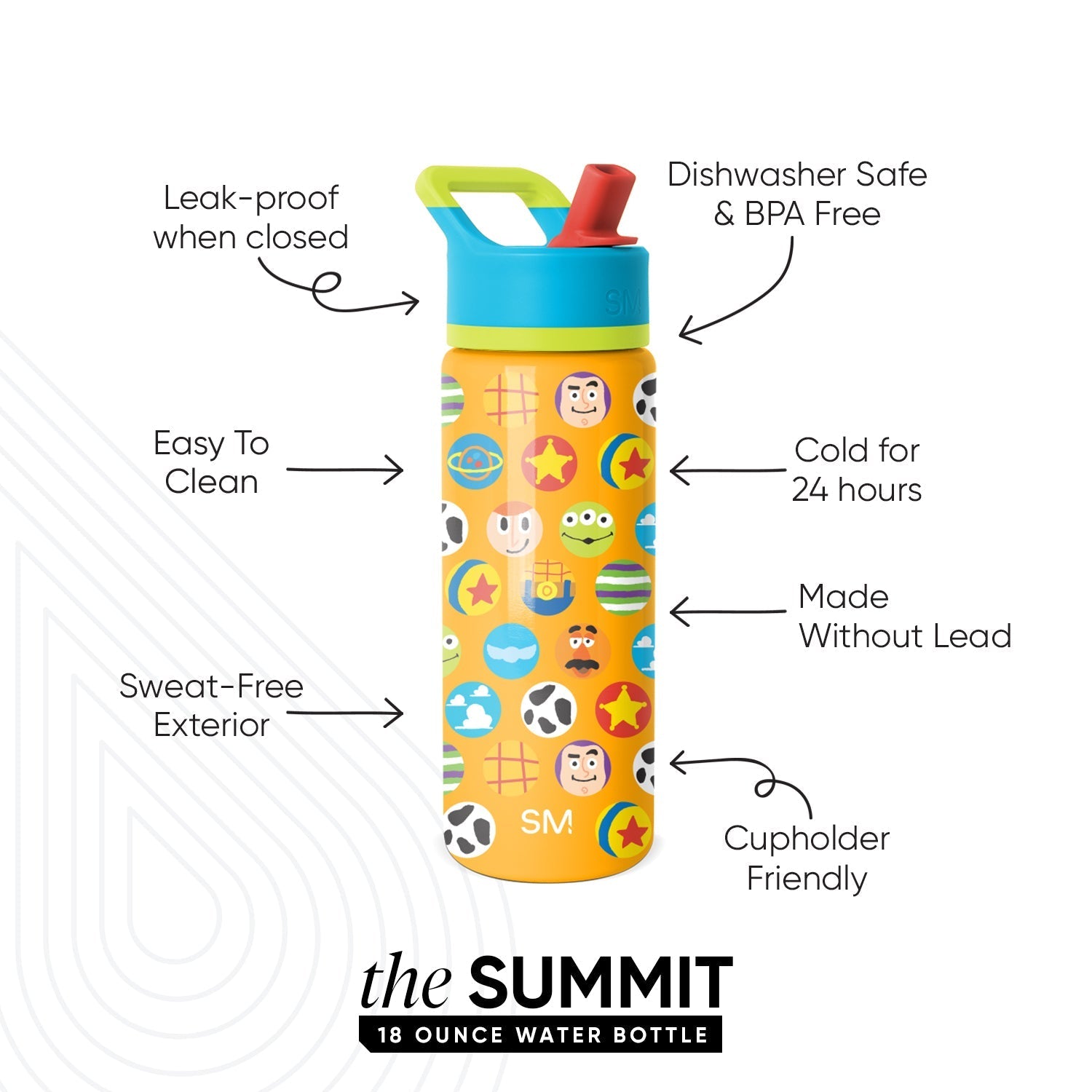 Summit Kids Water Bottle with Straw Lid - 18oz - SM2