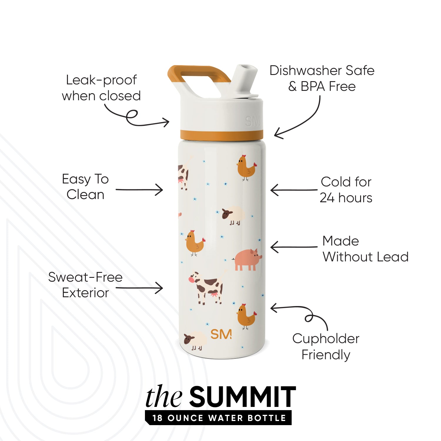 Summit Kids Water Bottle with Straw Lid - 18oz - SM2