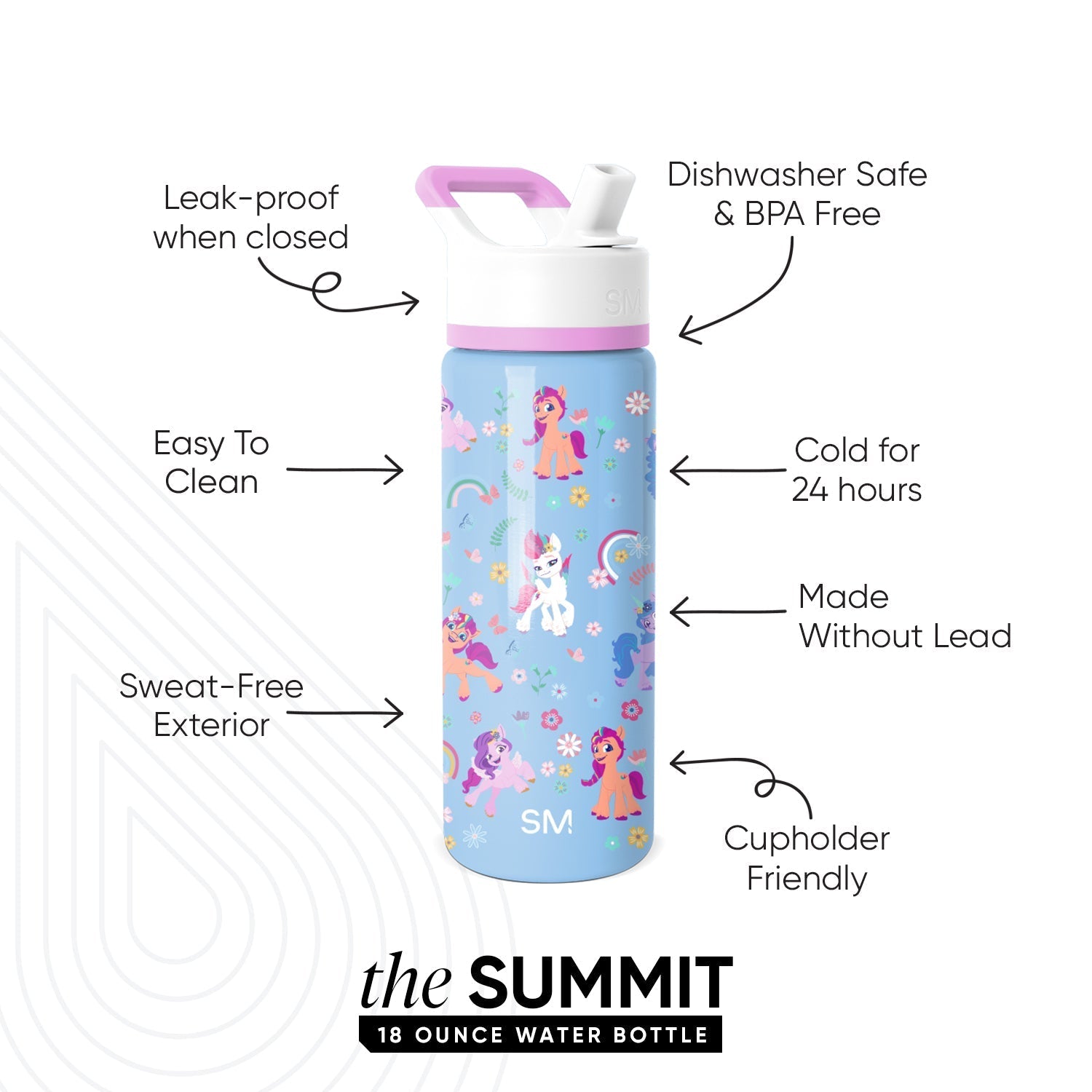 Summit Kids Water Bottle with Straw Lid - 18oz - SM2