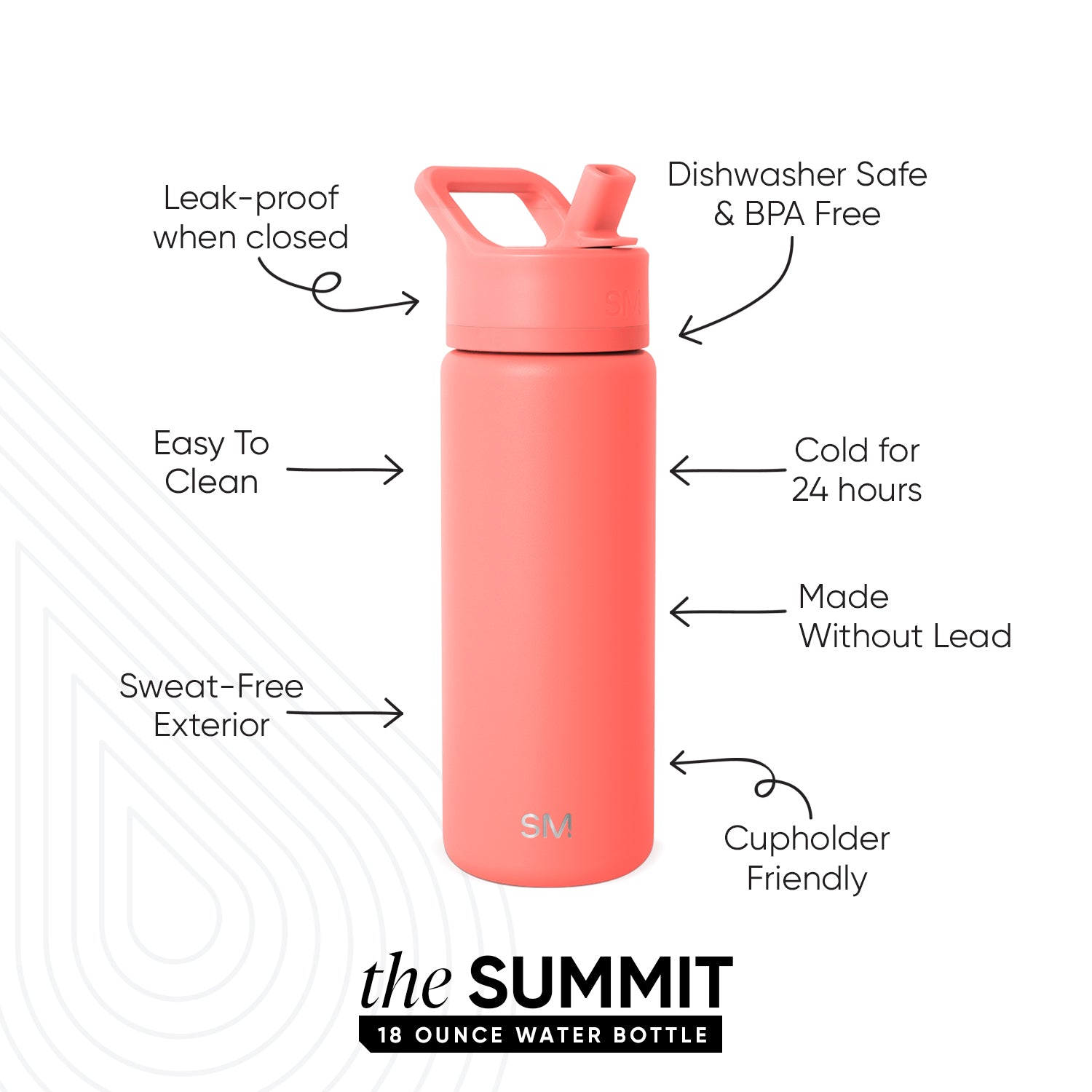 Summit Kids Water Bottle with Straw Lid - 18oz - SM2