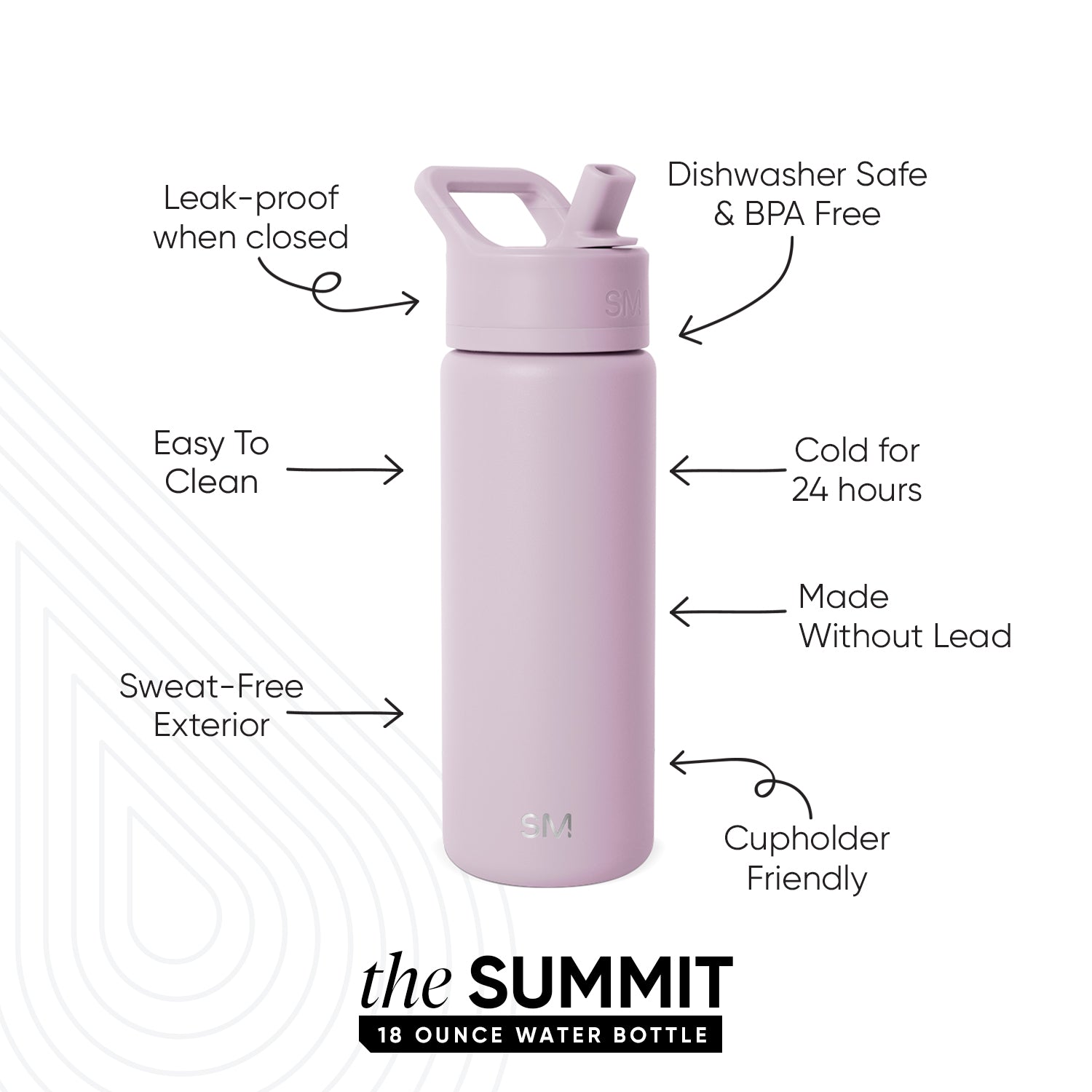 Summit Kids Water Bottle with Straw Lid - 18oz - SM2