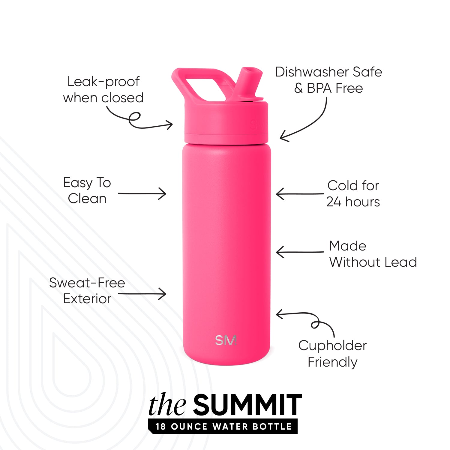 Summit Kids Water Bottle with Straw Lid - 18oz - SM2