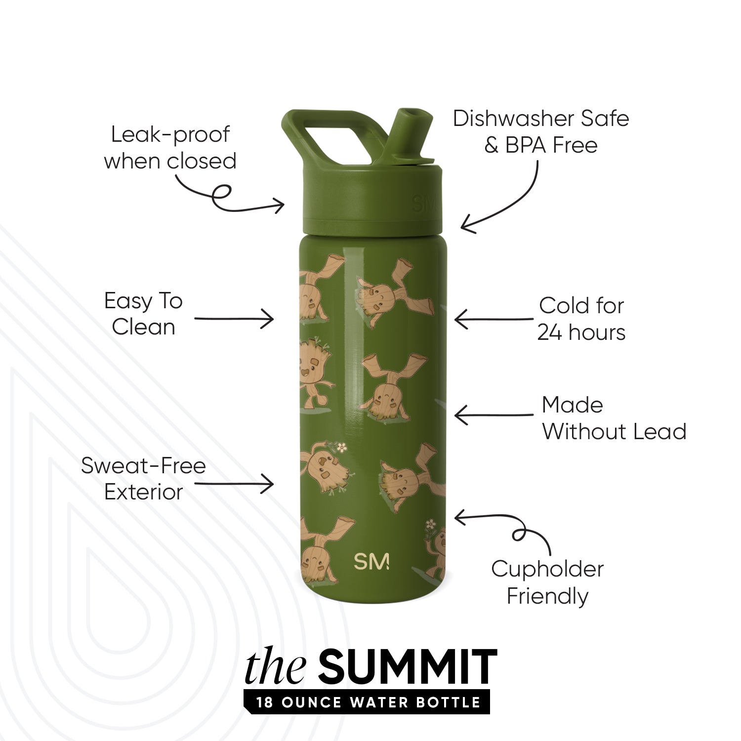 Summit Kids Water Bottle with Straw Lid - 18oz - SM2