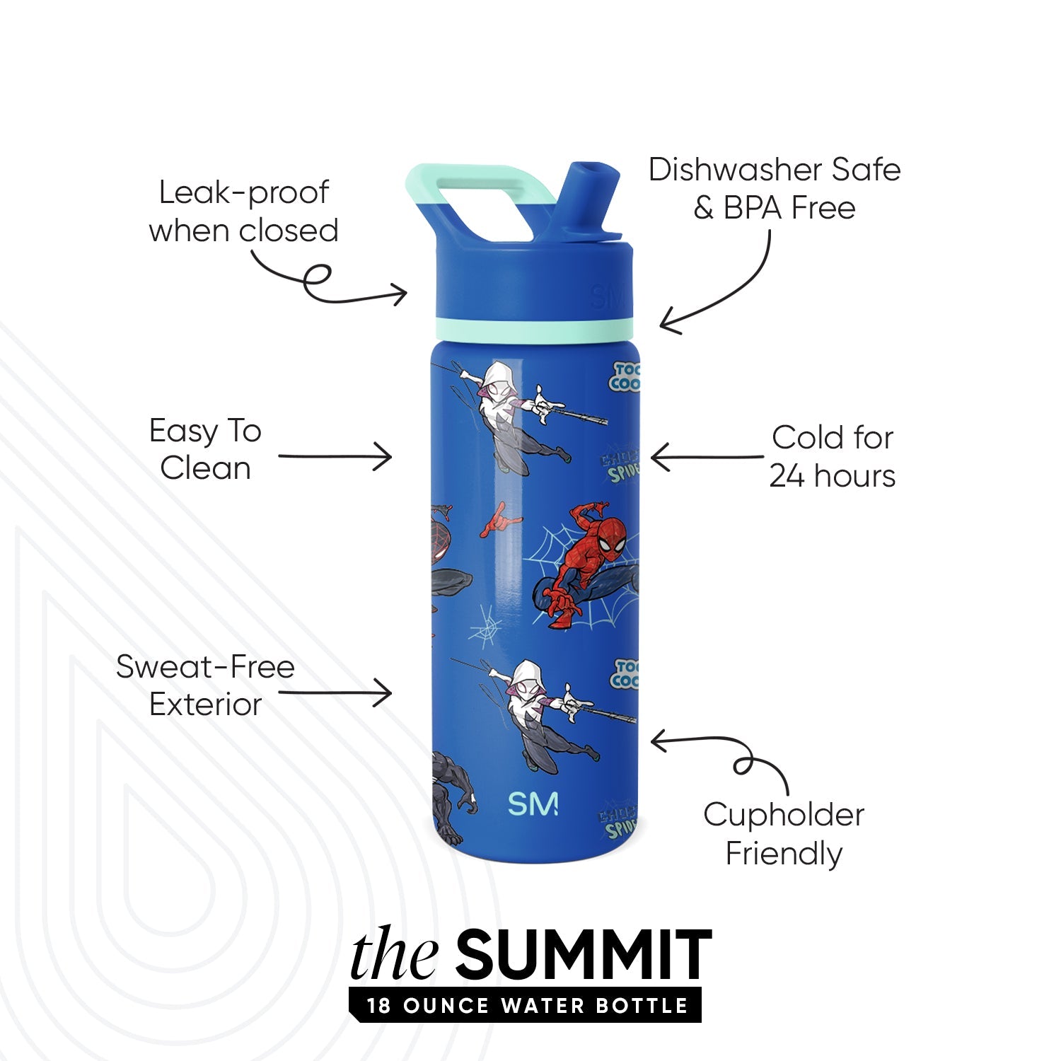 Summit Kids Water Bottle with Straw Lid - 18oz - SM2