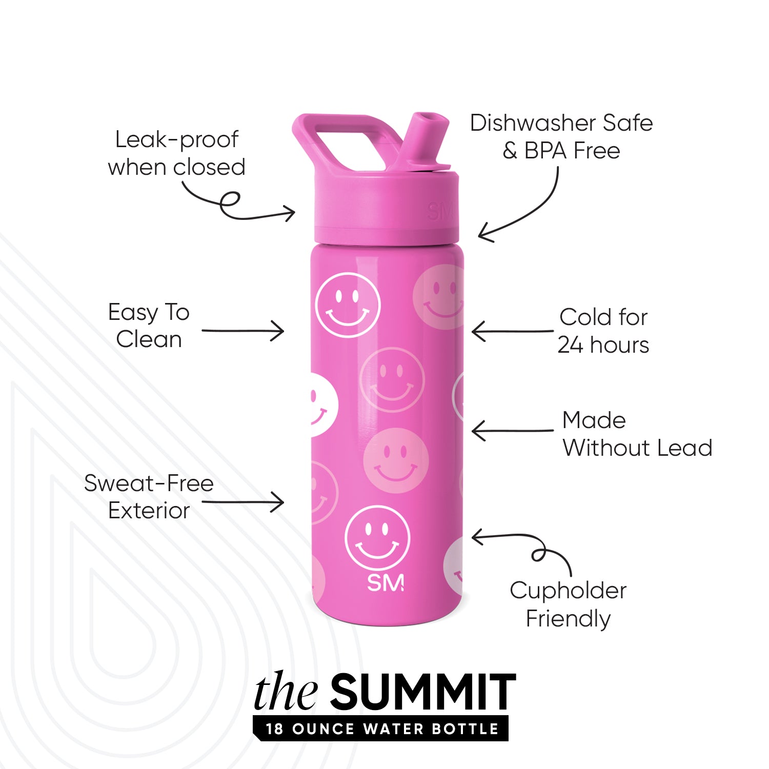 Summit Kids Water Bottle with Straw Lid - 18oz - SM2
