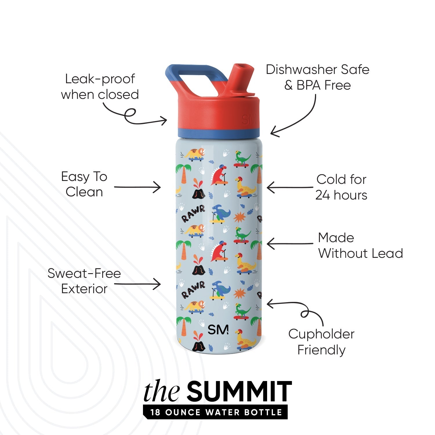 Summit Kids Water Bottle with Straw Lid - 18oz - SM2