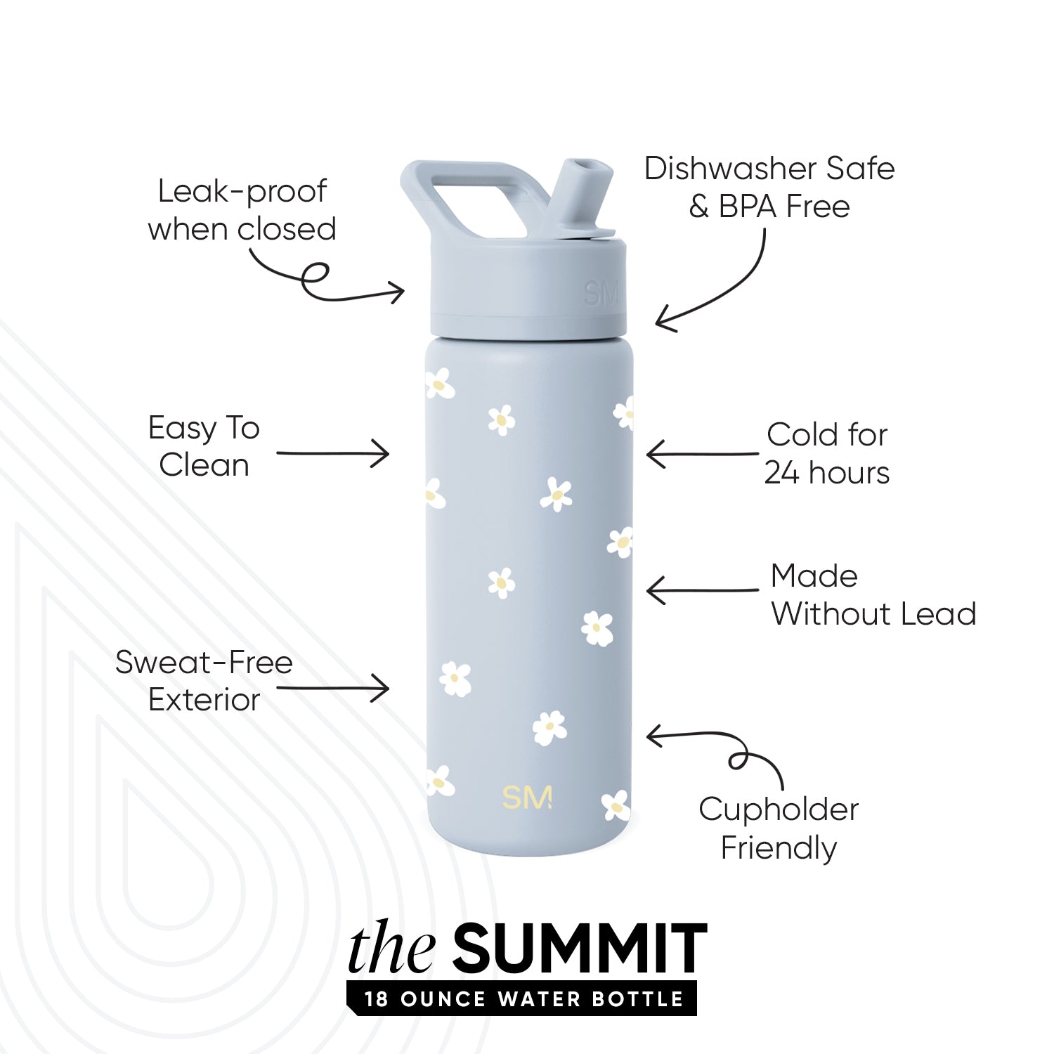 Summit Kids Water Bottle with Straw Lid - 18oz - SM2