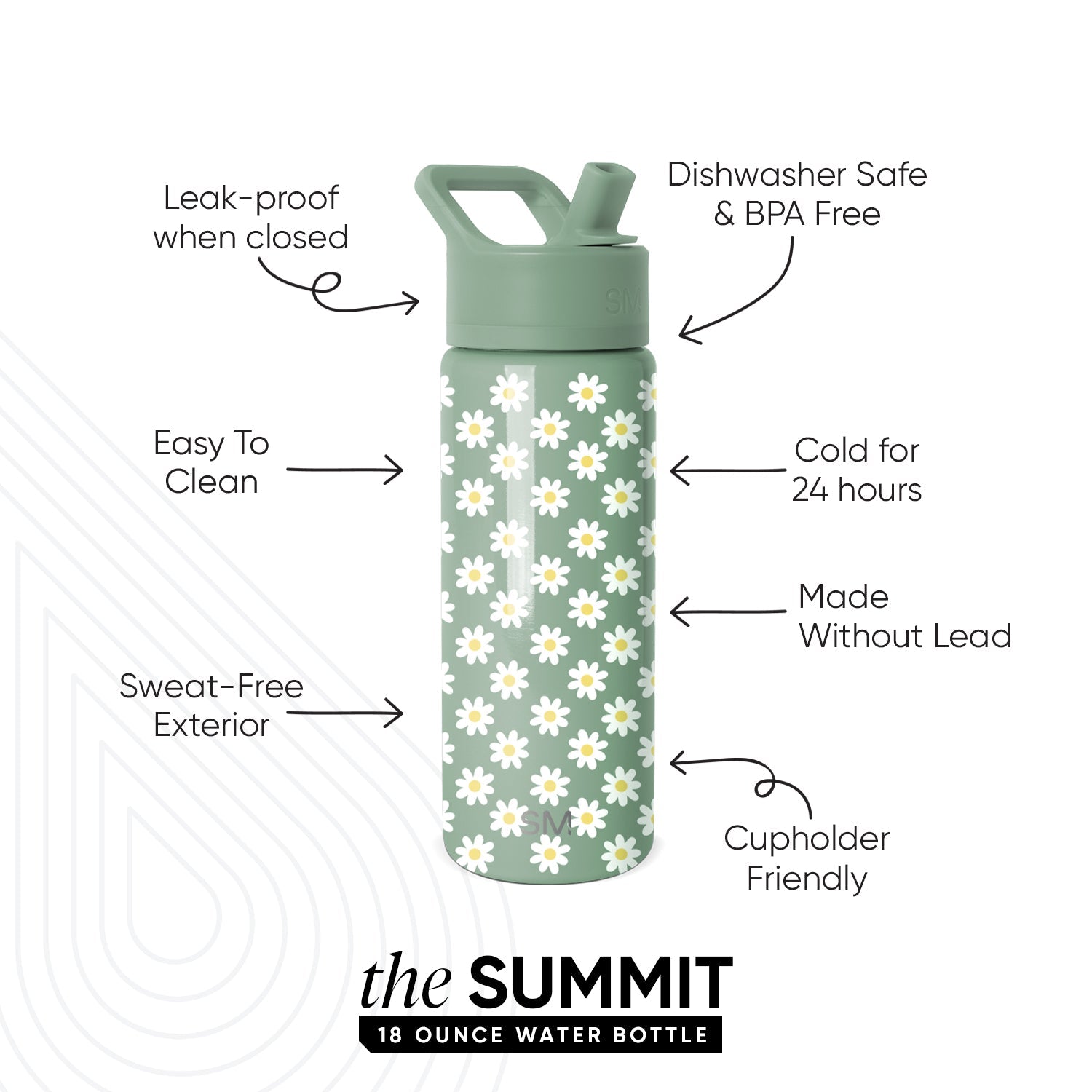 Summit Kids Water Bottle with Straw Lid - 18oz - SM2