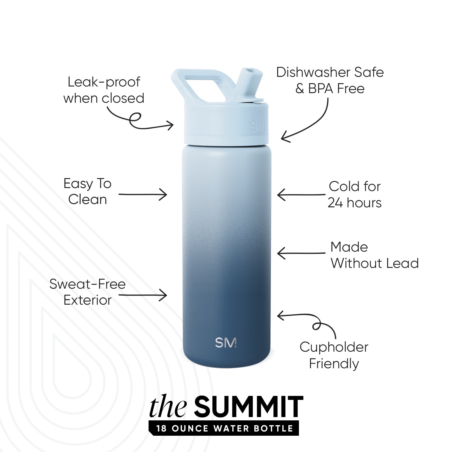 Summit Kids Water Bottle with Straw Lid - 18oz - SM2