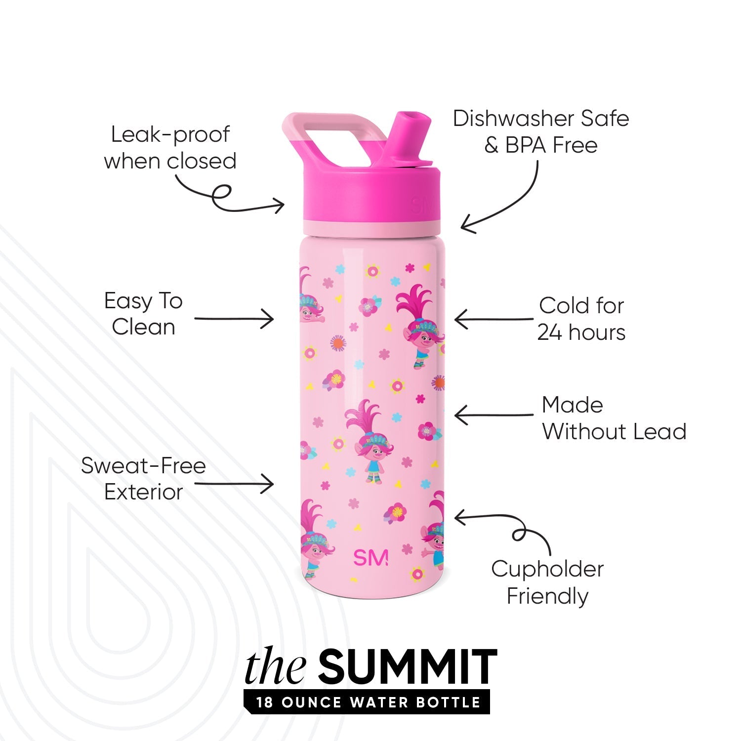 Summit Kids Water Bottle with Straw Lid - 18oz - SM2