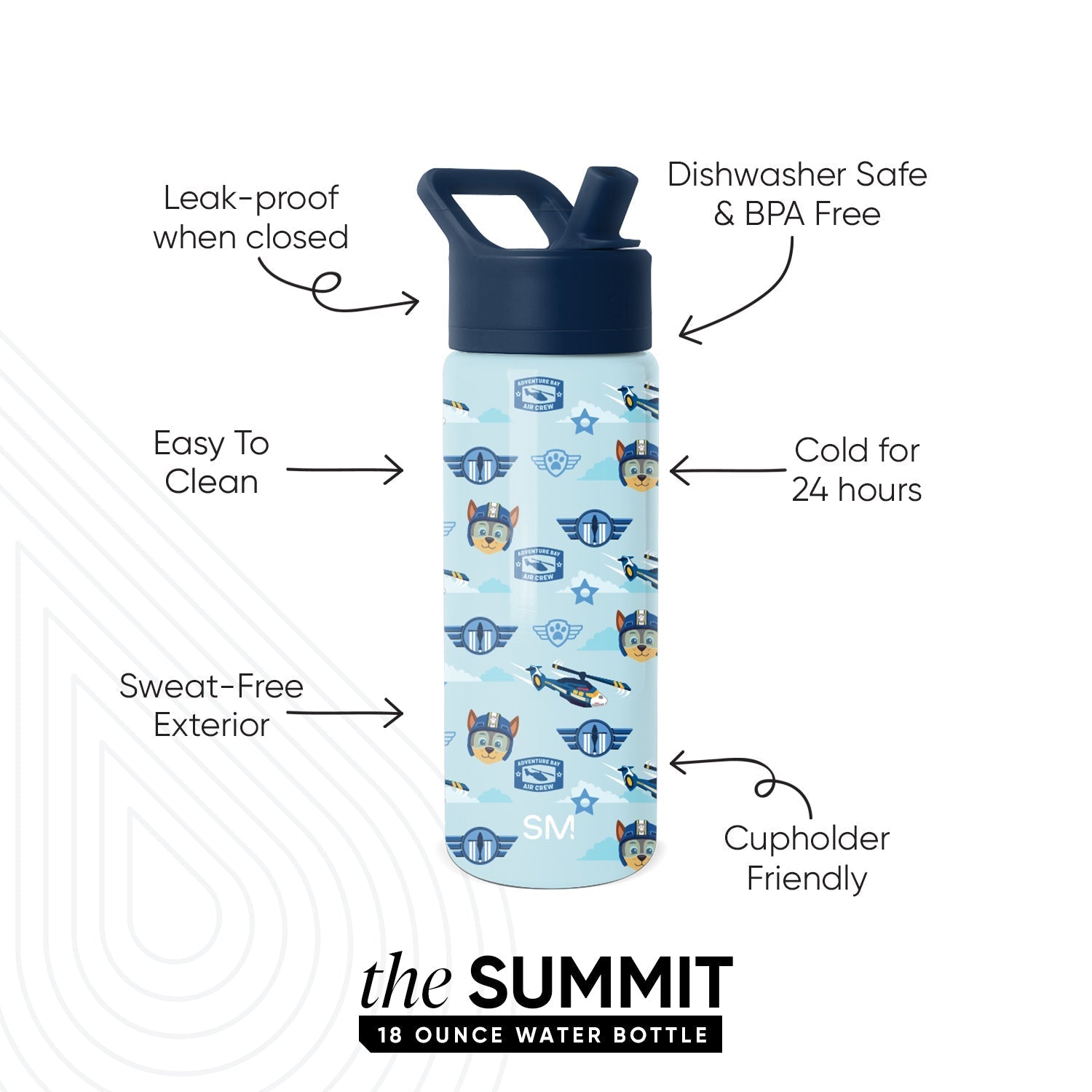 Summit Kids Water Bottle with Straw Lid - 18oz - SM2