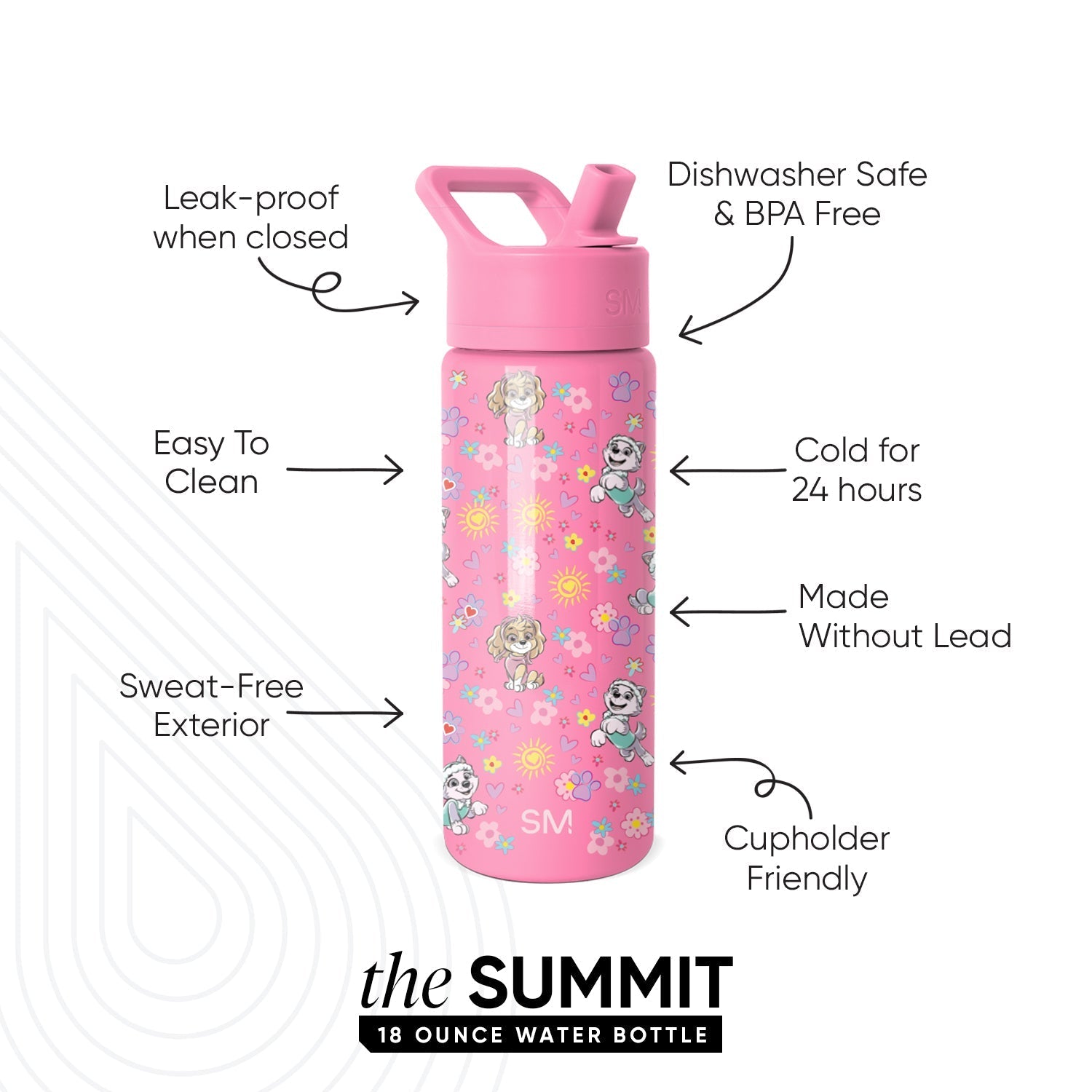 Summit Kids Water Bottle with Straw Lid - 18oz - SM2