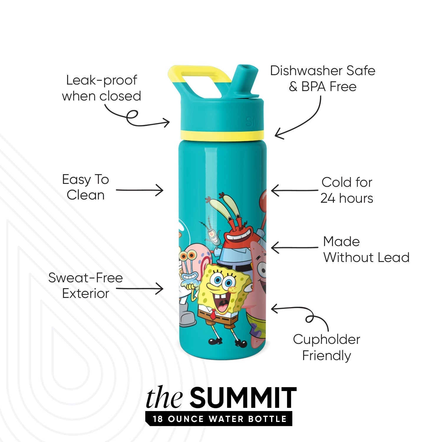 Summit Kids Water Bottle with Straw Lid - 18oz - SM2