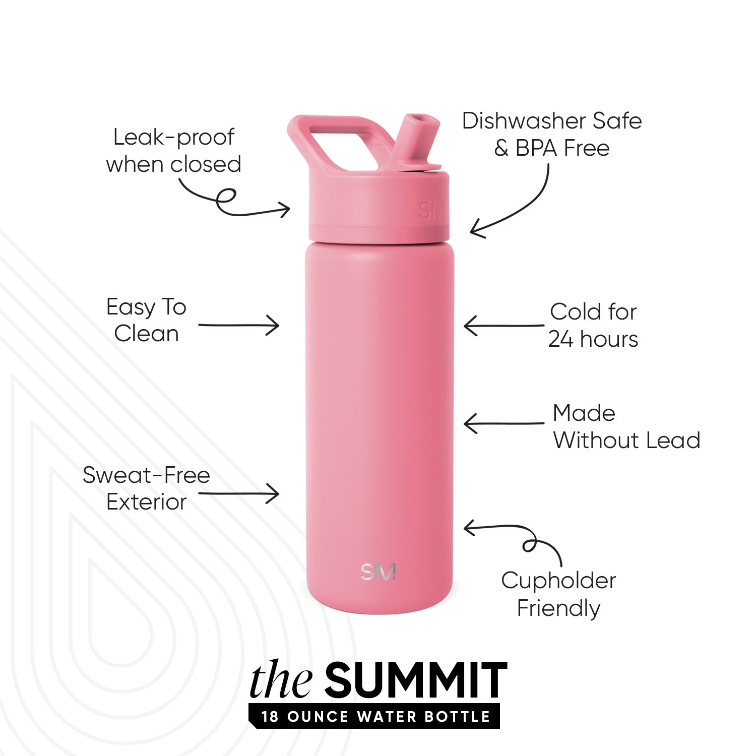 Summit Kids Water Bottle with Straw Lid - 18oz - SM2