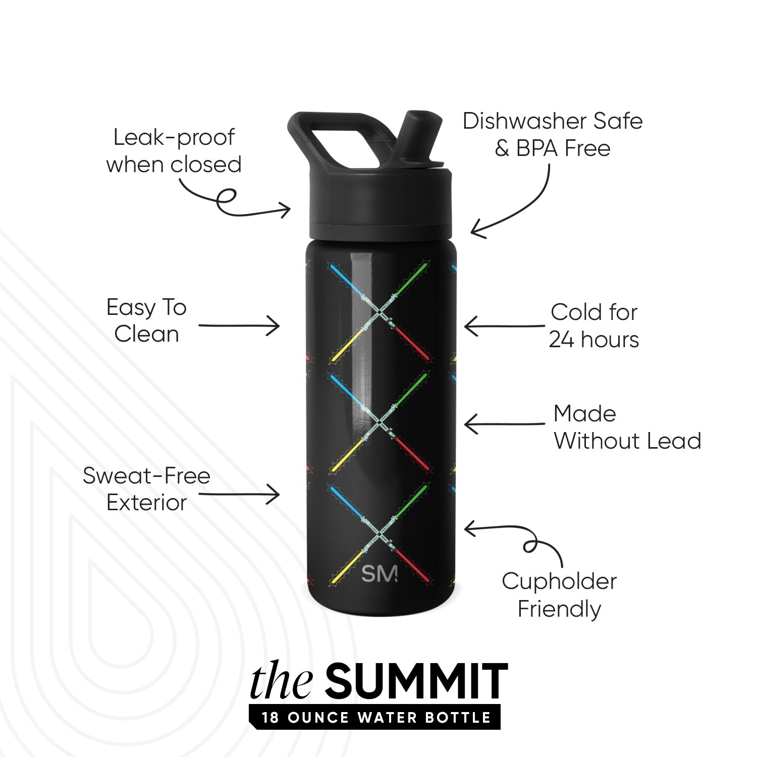 Summit Kids Water Bottle with Straw Lid - 18oz - SM2