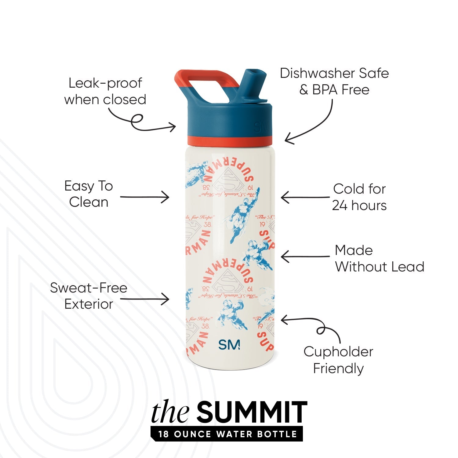 Summit Kids Water Bottle with Straw Lid - 18oz - SM2