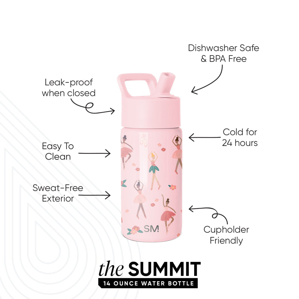 Summit Kids Water Bottle with Straw Lid - 14oz