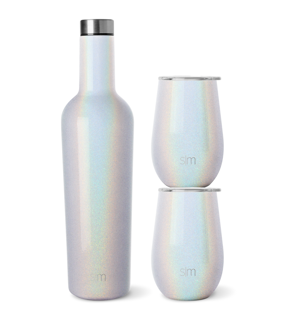 Spirit Wine Bundle - Two 12oz Tumblers and One 25oz Wine Bottle - Selenite